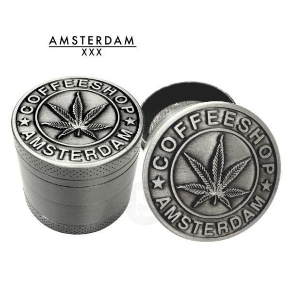 【BALI🍄】阿姆斯特丹 CoffeeShop 研磨器 4層碎草器 金屬Grinder 濾粉 現貨速出