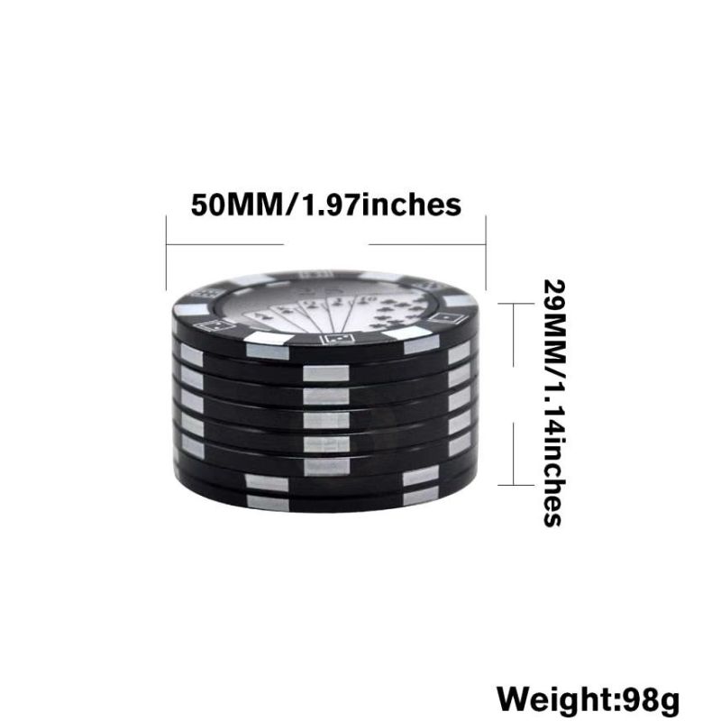 34 【BALI🍄】德州撲克研磨器 42mm 3 層金屬研磨器|Chips Grinder