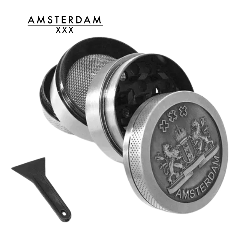 35 【BALI🍄】阿姆斯特丹研磨器 4層 國旗款 Grinder 金屬碎草器 送濾網 420 Chill 現貨