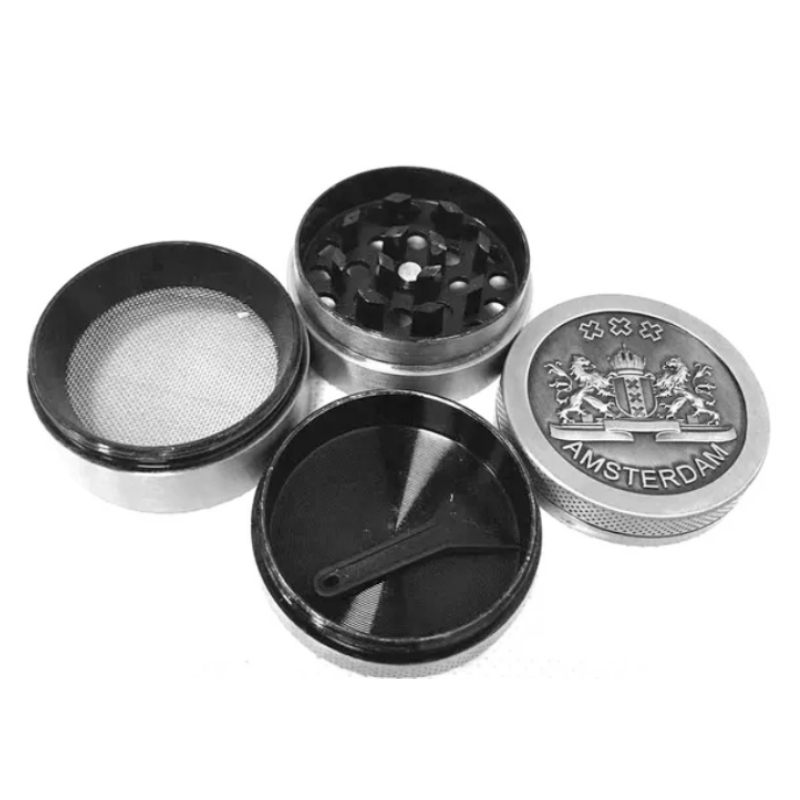 36 【BALI🍄】阿姆斯特丹研磨器 4層 國旗款 Grinder 金屬碎草器 送濾網 420 Chill 現貨