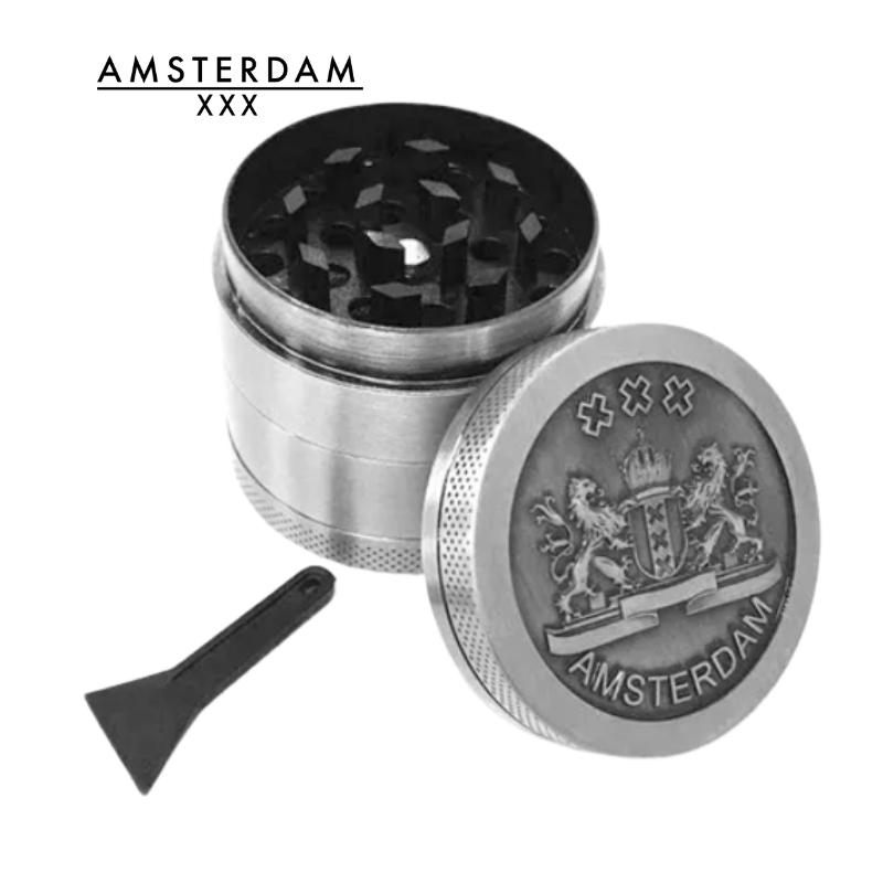 37 【BALI🍄】阿姆斯特丹研磨器 4層 國旗款 Grinder 金屬碎草器 送濾網 420 Chill 現貨