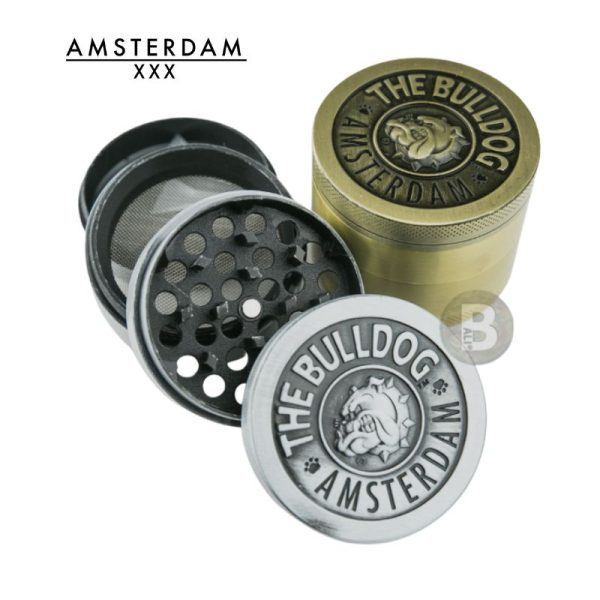 【BALI🍄】阿姆斯特丹 4 層鬥牛犬研磨器｜Grinder 送濾網｜420 Chill 隨身 台灣現貨