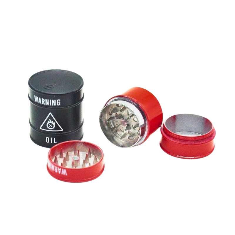 【BALI🍄】油桶造型 三層研磨器｜44mm 金屬設計