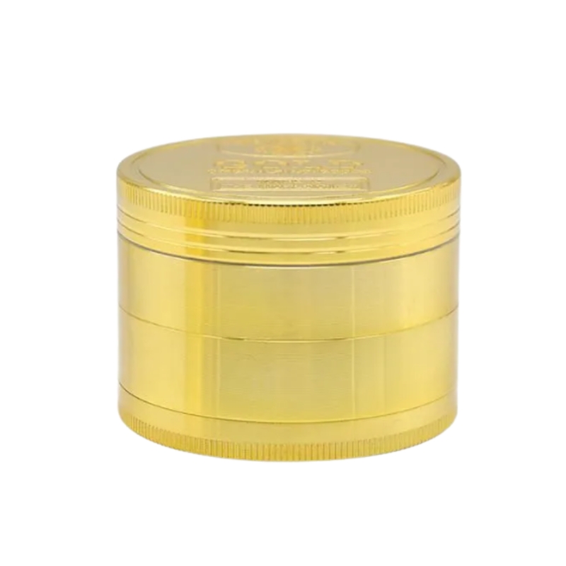 【BALI🍄】GOLD 黃金硬幣研磨器 36MM｜3 層金屬結構｜附刮板｜隨身攜帶款